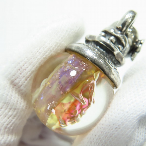 実際に弊社で買取させて頂いた【ギャラ付き】STARLINGEAR/スターリンギア Flower skull marble pendant/フラワー スカル マーブル ペンダント トップの画像 6枚目