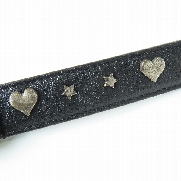 実際に弊社で買取させて頂いたYSL/YVES SAINT LAURENT/イヴサンローラン ハート/スタースタッズ ナローベルトの画像 6枚目