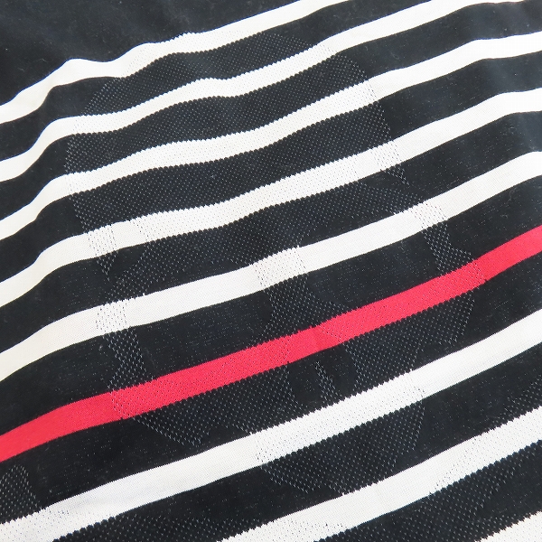 実際に弊社で買取させて頂いたmastermind JAPAN/マスターマインド バックスカル/袖ロゴ ボーダー柄半袖Tシャツ MD2-TS76-C/Lの画像 4枚目