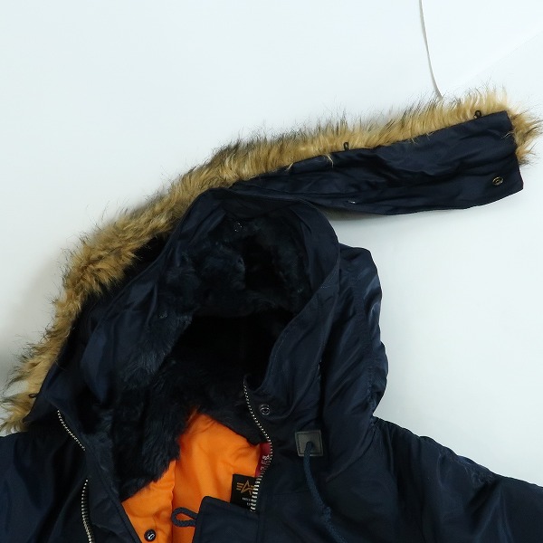 実際に弊社で買取させて頂いたALPHA INDUSTRIES/アルファインダストリーズ N-3B フライトジャケット PON001209 Lの画像 7枚目