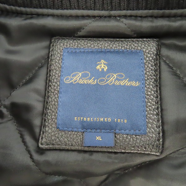 実際に弊社で買取させて頂いたBROOKS BROTHERS/ブルックスブラザーズ EDIFICE別注 レザー切り替え スタジャン 19-44-6594/XLの画像 2枚目