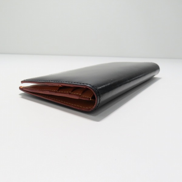 実際に弊社で買取させて頂いたGANZO/ガンゾ THIN BRIDLE /シンブライドル ファスナー付き長財布/ロング ウォレット 57604の画像 2枚目