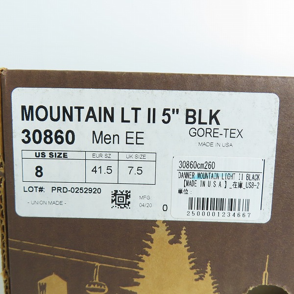実際に弊社で買取させて頂いたDANNER/ダナー MOUNTAIN LIGHT 2 マウンテンライト 2 GORE-TEX ブーツ 30860 8の画像 9枚目