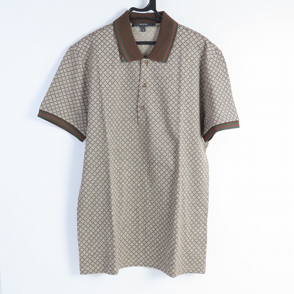 実際に弊社で買取させて頂いた【JPタグ】GUCCI/グッチ 半袖シャツ ポロシャツ シェリーライン ディアマンテ総柄/243877 X3526/S