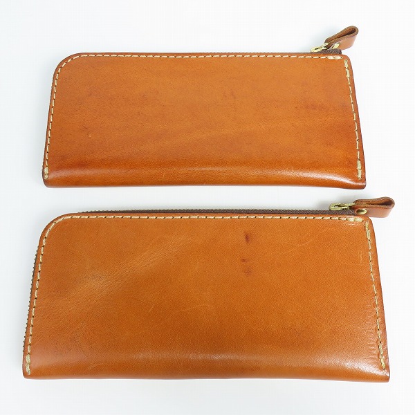 実際に弊社で買取させて頂いたHERZ/ヘルツ レザー Ｌ字ファスナー ロングウォレット 長財布 2点セットの画像 1枚目