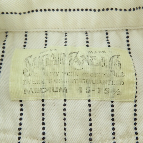 実際に弊社で買取させて頂いたSUGAR CANE/シュガーケン ストライプシャツ  レトロスタイル SC37275 Mの画像 2枚目