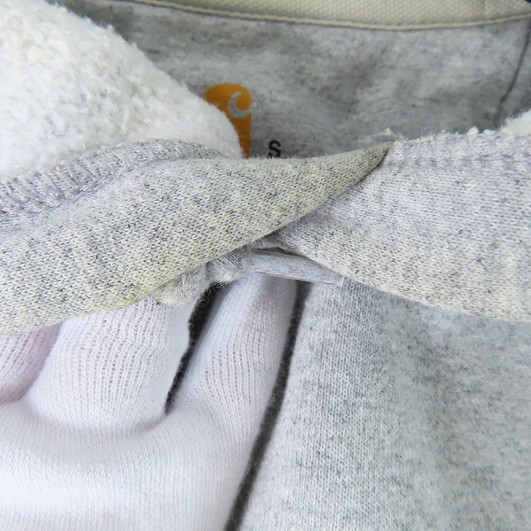 実際に弊社で買取させて頂いたCarhartt/カーハート スウェット プルオーバーパーカー K121-HGY/Sの画像 5枚目