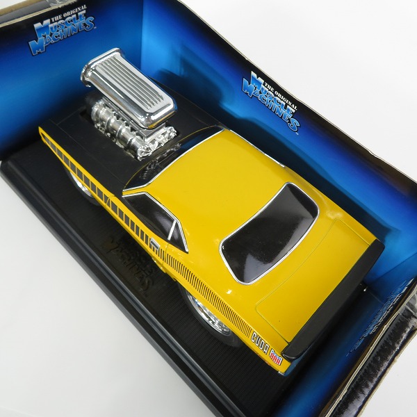 実際に弊社で買取させて頂いたFUNLINE/ファンライン MUSCLE MACHINES/マッスルマシーンズ 1/18 ’70 CUDA/クーダ ミニカー ダイキャストカーの画像 4枚目