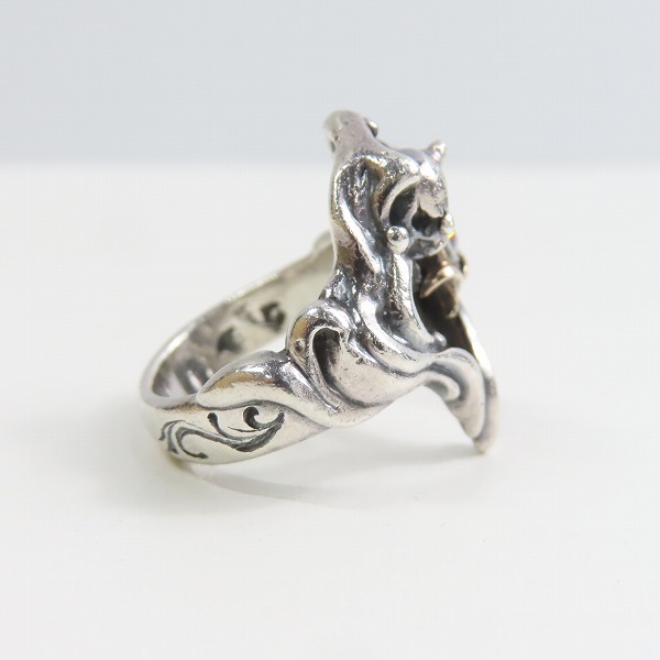 実際に弊社で買取させて頂いたF.A.L/FAL エフエーエル スウィルパターンハート/wストーン リング 13号の画像 4枚目