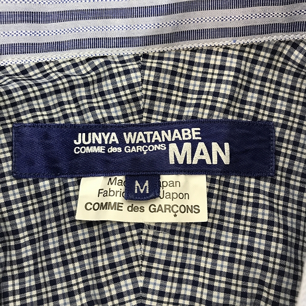 実際に弊社で買取させて頂いたCOMME des GARCONS JUNYA WATANABE MAN/コムデギャルソンジュンヤワタナベマン 切替シャツ AD2020/WF-B001/Mの画像 2枚目