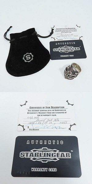 実際に弊社で買取させて頂いた【ギャラ付き】STARLINGEAR/スターリンギア パンチャー デビル スカルリング/21-24号の画像 9枚目