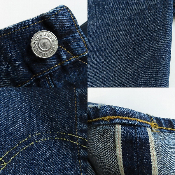 実際に弊社で買取させて頂いた【未使用】LEVI'S/リーバイス 501XX 刻印555 バレンシア 赤耳 ビッグE デニムパンツ 501-0003/501-0099/W32L36の画像 8枚目