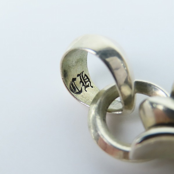 実際に弊社で買取させて頂いたCHROME HEARTS/クロムハーツ CH CRS SML W/BALE スモールCHクロス ペンダントw/プレーンベイルの画像 7枚目