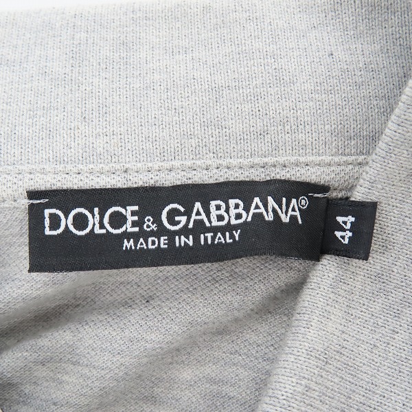 実際に弊社で買取させて頂いた【JPタグ】DOLCE&GABBANA/ドルチェ&ガッバーナ ロゴ刺繍 ポロシャツ/グレー G8A53T/44の画像 2枚目