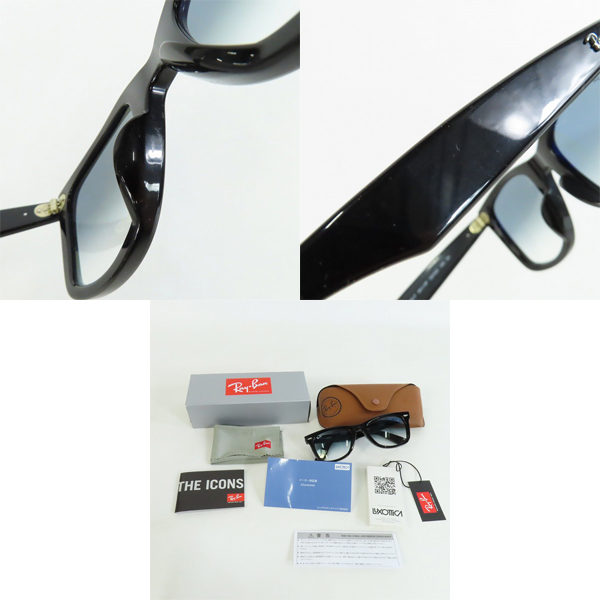 実際に弊社で買取させて頂いたRay-Ban/レイバン WAYFARER/ウェイファーラー サングラス RB2140-F 901/3Fの画像 8枚目