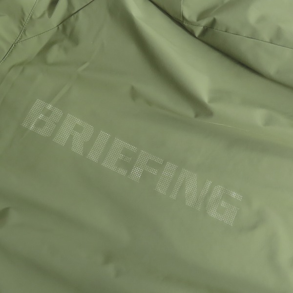 実際に弊社で買取させて頂いた【未使用】BRIEFING GOLF/ブリーフィング MS WIND HOODIE/ウインドフーディ パーカー オリーブ BRG223M19/Lの画像 6枚目