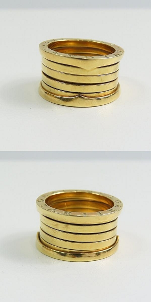 実際に弊社で買取させて頂いたBVLGARI/ブルガリ K18YG B-ZERO1/ビーゼロワン 4バンド リング/指輪 57/16号の画像 4枚目