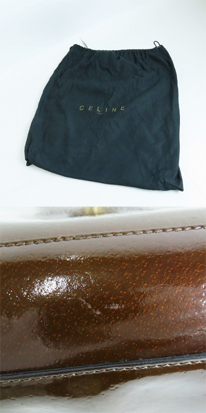 実際に弊社で買取させて頂いたCELINE/セリーヌ ガンチーニ  エナメル ハンド バッグ の画像 9枚目
