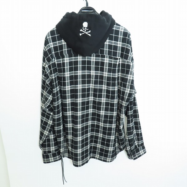 実際に弊社で買取させて頂いたmastermind JAPAN/マスターマインド hooded checked cotton shirt/フーデッドチェックシャツ 20AW MW20S05-SH005-007/Mの画像 1枚目
