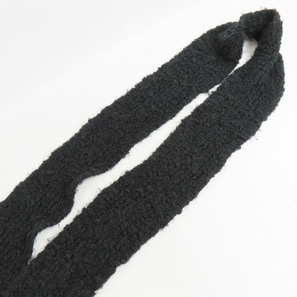 実際に弊社で買取させて頂いたLGB/ルグランブルー ウール混 フリンジ ニットマフラーの画像 4枚目