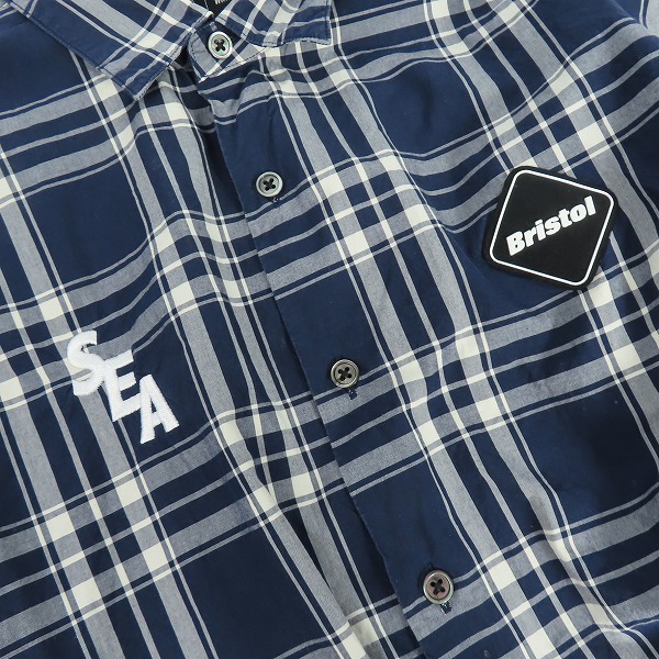 実際に弊社で買取させて頂いたF.C.Real Bristol×WIND AND SEA/ウィンダンシー BRISTOL SEA S/S BAGGY SHIRT/バギーシャツ FCRB-220153/Sの画像 6枚目