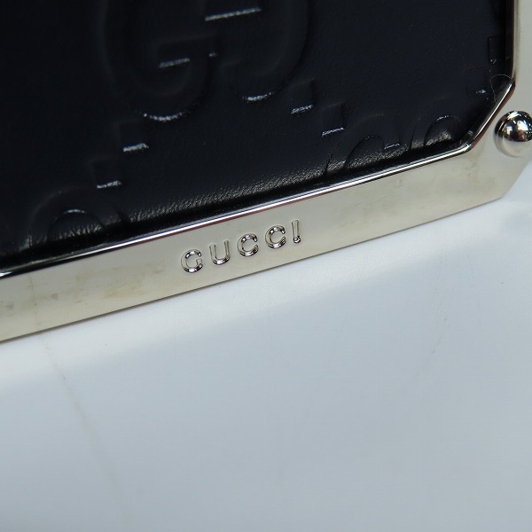 実際に弊社で買取させて頂いたGUCCI/グッチ シグネチャーレザースクエアバックルベルト 403941の画像 4枚目