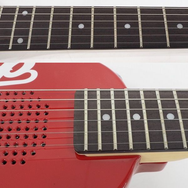 実際に弊社で買取させて頂いた★【美品】Carp Guitar 2nd Red 広島カープ ヘルメットギター アンプ内蔵エレキギター ソフトケース付の画像 4枚目