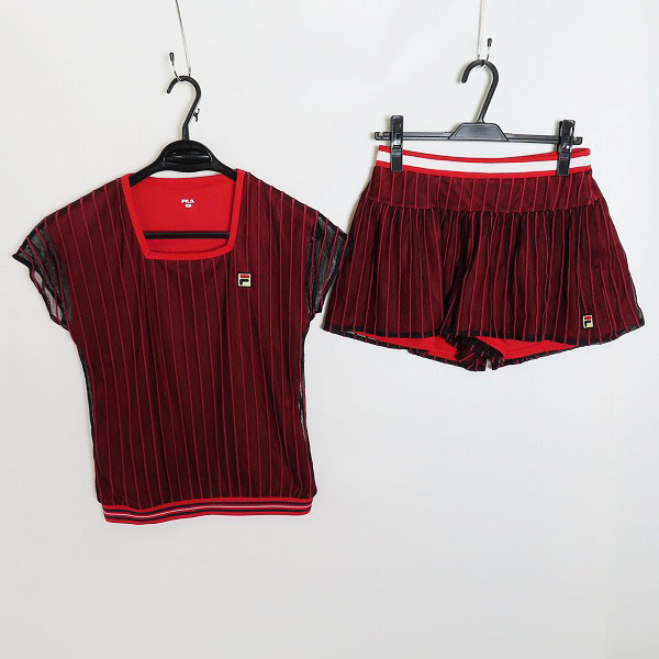 実際に弊社で買取させて頂いたFILA/フィラ テニスウェア レディース セットアップ レッド VL2316/VL2318 M