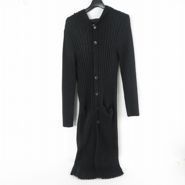 実際に弊社で買取させて頂いたRoen/ロエン スタッズ スカル キッドモヘア ラメニット ロングカーディガン 68147011 46