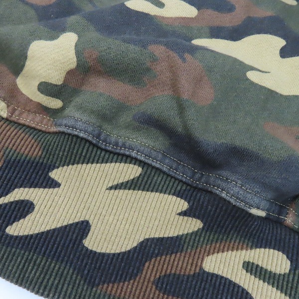 実際に弊社で買取させて頂いたHYDROGEN/ハイドロゲン カモフラ柄 バックスカル フルジップパーカー/Mの画像 9枚目