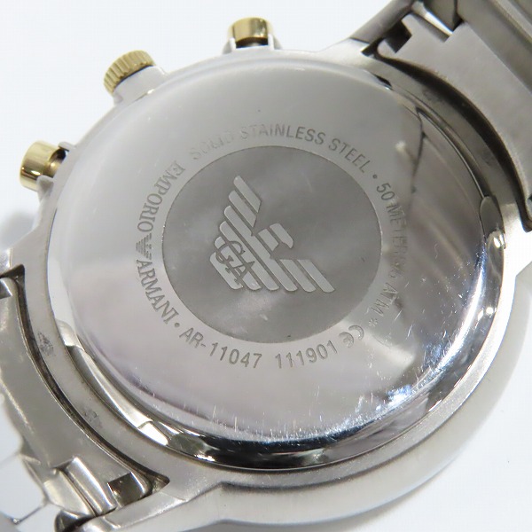 実際に弊社で買取させて頂いたEMPORIO ARMANI/エンポリオアルマーニ クォーツ 腕時計 AR-11047 【動作未確認】の画像 3枚目