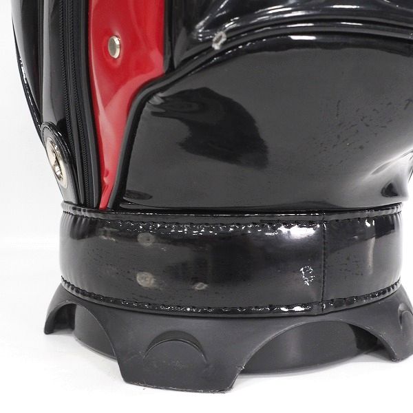 実際に弊社で買取させて頂いたTitleist/タイトリスト CB613 ゴルフ 9.5型 5分割キャディバッグ ブラックｘレッドの画像 7枚目