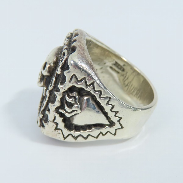 実際に弊社で買取させて頂いた【ギャラ付】CRAZY PIG/クレイジーピッグ カラベラメキシカンスカル リング/CALAVERA MEXICAN SKULL 21号の画像 2枚目