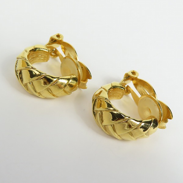 実際に弊社で買取させて頂いたYves Saint Laurent/イヴ・サンローラン YSL PAT イヤリング 編み込み フープ ヴィンテージ