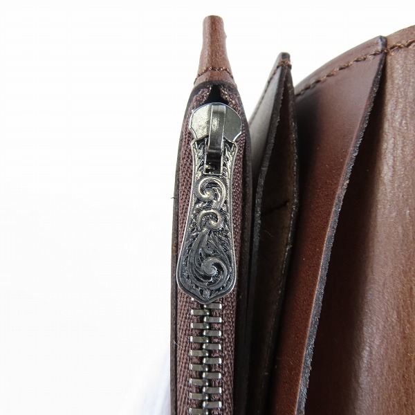 実際に弊社で買取させて頂いたFUNNY/ファニー CORDOVAN/コードバン ぼかし染め 長財布の画像 6枚目