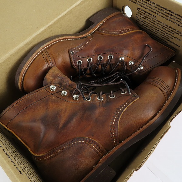 実際に弊社で買取させて頂いたRED WING/レッドウィング IRON RANGER/アイアン レンジャー ワークブーツ 8085/6.5Dの画像 7枚目