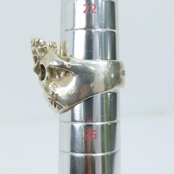 実際に弊社で買取させて頂いた【ギャラ付】Gabor/Gaboratory/ガボール ミディアムラージスカルリングwアウトジョー 23.5-25号の画像 8枚目