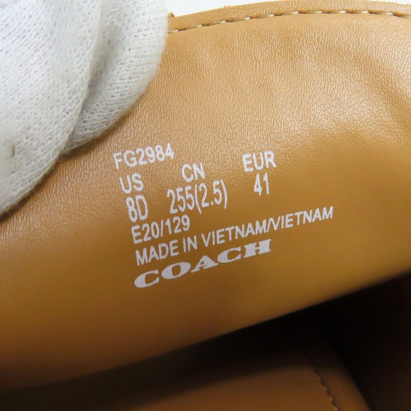 実際に弊社で買取させて頂いたCOACH/コーチ レザ ーシューズ/ビジネスシューズ/ローファー FG2984/US8の画像 5枚目