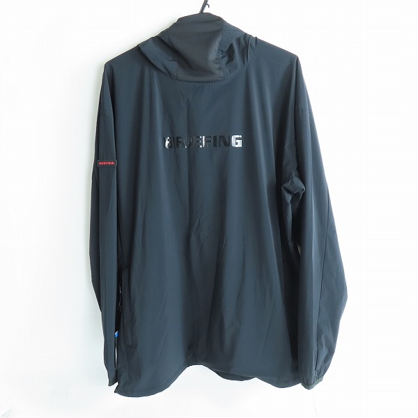 実際に弊社で買取させて頂いた【未使用】BRIEFING GOLF/ブリーフィング MS WIND HOODIE/ウインドフーディ パーカー ブラック BRG223M19/XL