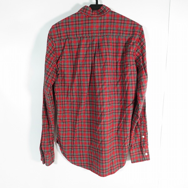 実際に弊社で買取させて頂いたMAISON KITSUNE/メゾンキツネ トリコロール フォックス ロゴ タータンチェック ボタン シャツ/39の画像 1枚目