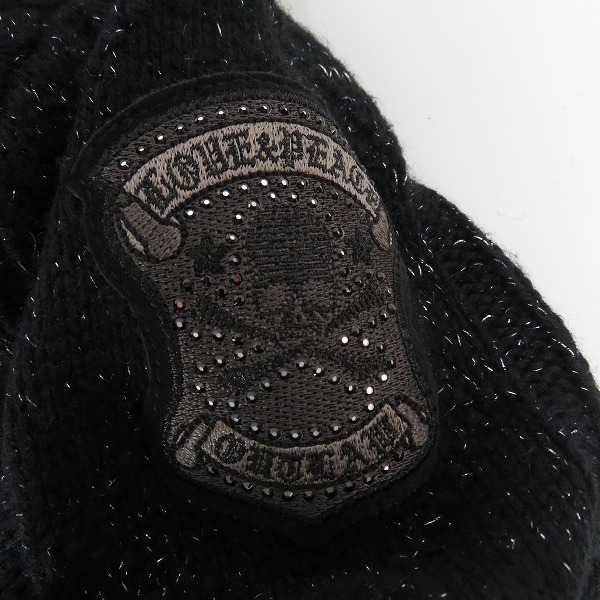 実際に弊社で買取させて頂いたRoen/ロエン スカル ラメニット ダッフルコート 72132007 Lの画像 5枚目