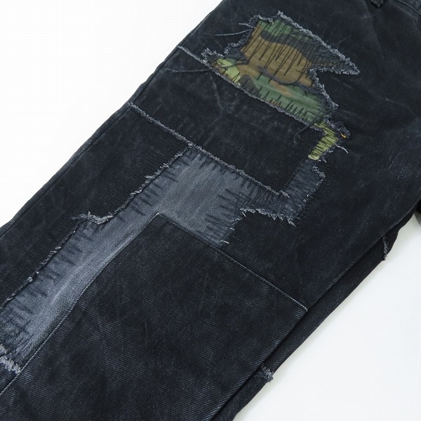 実際に弊社で買取させて頂いたeYe comme des garcons junya watanabe man/コムデギャルソン 15SS パッチワークデニムパンツ WO-P910/Lの画像 6枚目