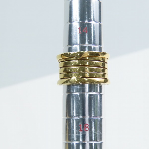実際に弊社で買取させて頂いたBVLGARI/ブルガリ K18YG B-ZERO1/ビーゼロワン 4バンド リング/指輪 57/16号の画像 7枚目