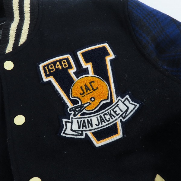 実際に弊社で買取させて頂いたアイコムデギャルソンジュンヤワタナベマン×ヴァンジャケット WOOL VARSITY BOMBER/バーシティボンバージャケット WH-J914/Mの画像 8枚目