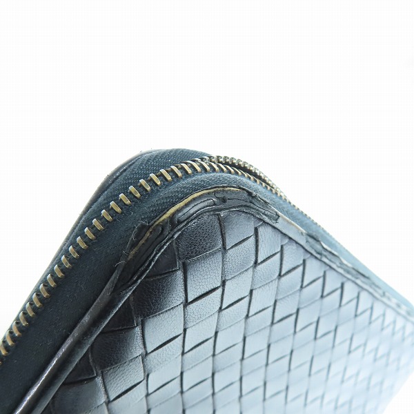 実際に弊社で買取させて頂いたBOTTEGA VENETA/ボッテガヴェネタ イントレチャート ラウンドファスナーウォレット/長財布の画像 7枚目