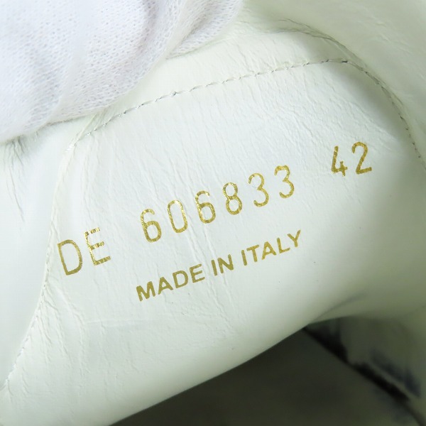 実際に弊社で買取させて頂いたSAINT LAURENT/サンローラン ロゴ レザーローカットスニーカー 606833/42の画像 5枚目