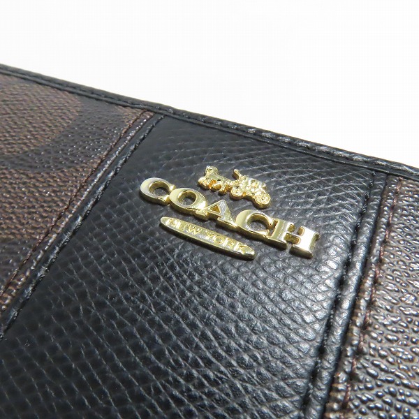 実際に弊社で買取させて頂いたCOACH/コーチ シグネチャー柄 ラウンドファスナー ロングウォレット/長財布 F52859の画像 7枚目
