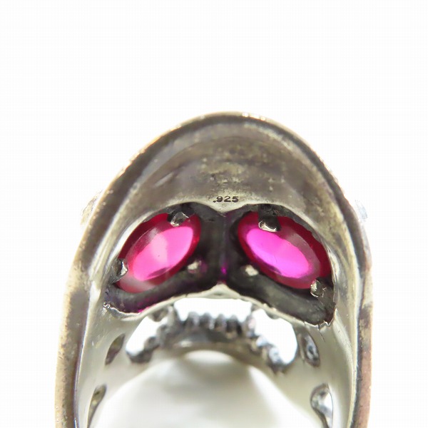 実際に弊社で買取させて頂いた【ギャラ付】ROYAL ORDER/ロイヤルオーダー ビッグスカルリング ストーンアイズ SRRR185-CZ RED/20号-20.5号の画像 4枚目