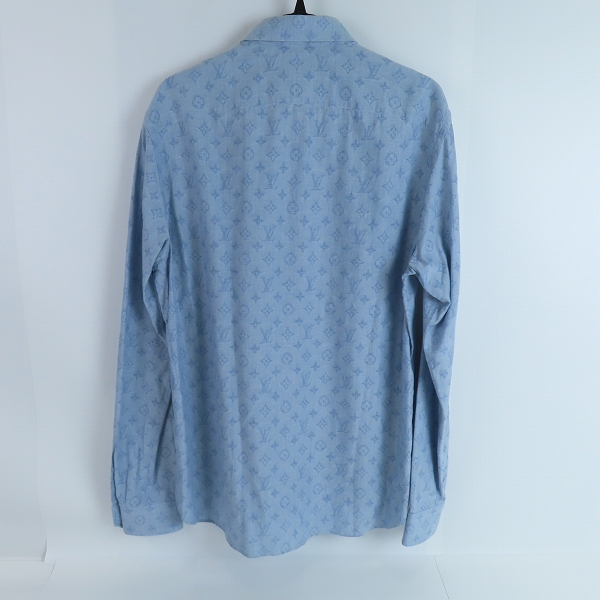 実際に弊社で買取させて頂いた【JPタグ】LOUIS VUITTON/ルイヴィトン モノグラム LV刺繍 シャンブレーシャツ XLの画像 1枚目
