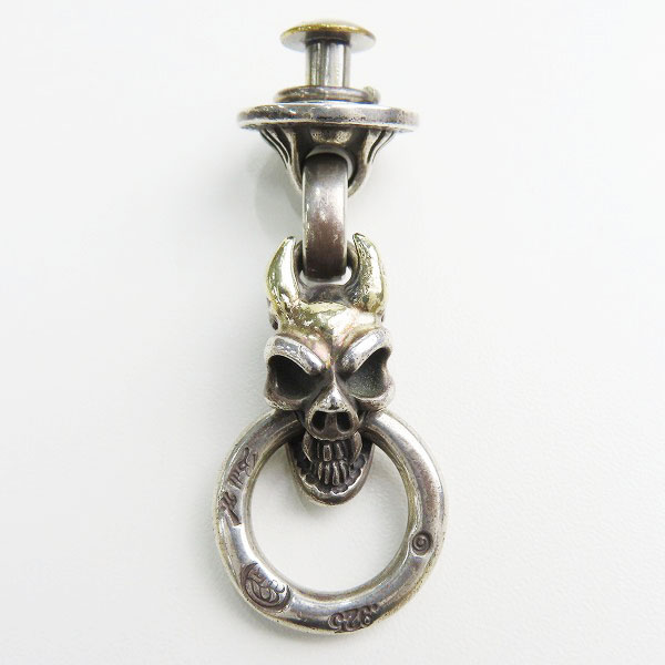 実際に弊社で買取させて頂いた【ギャラ付】BWL/Bill Wall Leather/ビルウォールレザー W-RING ホーングッドラックスカル w/ゴールドサダー ウォレットリングの画像 1枚目